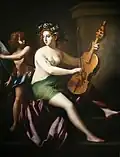 ジョヴァンニ・バリオーネ『エラトー、独唱歌を司るムーサ』（1620年） アラス美術館所蔵