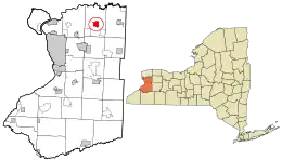 Location of Clarence Center, New York