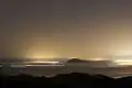 タリファからジブラルタル海峡越しに見たアフリカ大陸の夜景