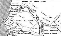 Carte des peuplades du Sénégal de l'abbé Boilat (1853)：フランス植民地時代のセネガルの民族地図。バオル、シヌ、サルームの植民地時代以前の国々は南西海岸に沿って並んでおり、内陸部には「セレール族」と記されている。