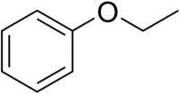 Skeletal formula of ethyl phenyl ether