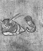 《猫ラミヌーの習作》(1917)