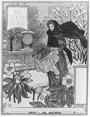 ウジェーヌ・グラッセ, ア・ラ・ベル・ジャルディニエール (À la Belle Jardinière ) のカレンダー&nbsp; "12月 Décembre" (1895年).
