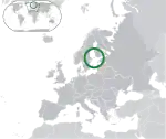 ヨーロッパにおけるオーランド諸島の地図