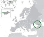 ヨーロッパにおけるアブハジアの地図