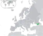 ヨーロッパにおけるジョージアの地図