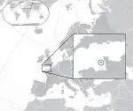 ヨーロッパにおけるジャージーの地図