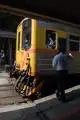 三貂嶺駅でのタブレット収受