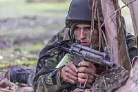 G3A4を持つポルトガル陸軍兵士。