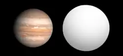 木星との大きさの比較