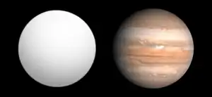 木星との大きさの比較