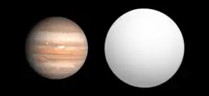 木星との大きさの比較