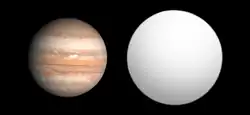 木星との大きさの比較