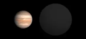 木星との大きさの比較