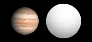 木星との大きさの比較