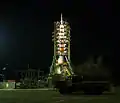 射点で打ち上げを待つソユーズTMA-15M