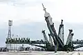 射点で立ち上げられるソユーズFGロケット