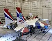整備中のF-15 ACTIVE原型機を使用しているため、エアブレーキの形状が異なる