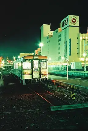 旧3番のりばに停車中のふるさと銀河線CR70形気動車（2005年11月）
