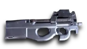 Photo of the P90 LV / IR model with an empty magazine in the weapon