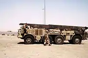 9K52 ルーナM (側面)湾岸戦争時のイラク軍の装備。