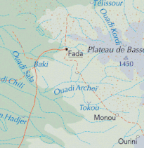 ファダ近辺の地図