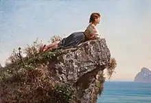 ソレントの岩の上の少女　(c.1871)