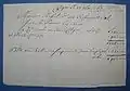 Invoice for Eau de Cologne 1763