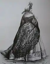 1865年頃のファッションプレート機械シャンティイレース