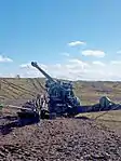 ドイツ陸軍のFH70後部から撮影