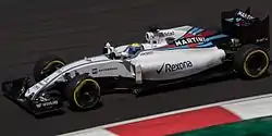 フェリペ・マッサがドライブするFW38(2016年マレーシアGP)