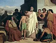 ダビデに油注ぎの儀式をするサムエル (1842)
