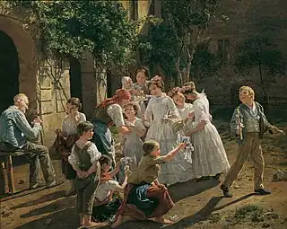 『聖体祭の朝』（Am Fronleichnamsmorgen）1857年