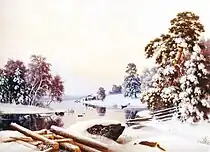 Haminalahtiの冬景色 (1856)