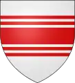 ダブリー・コティスArgent a fess doubly costied gules