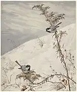 12枚の鳥の版画のシリーズの1枚