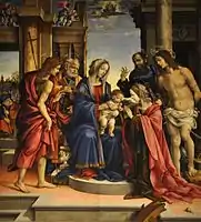 Mystic Wedding of St Catherine Virgin and Martyr (1501) Basilica of San Domenico, イタリアボローニャ
