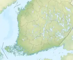 ピュハ湖の位置（フィンランド南部内）