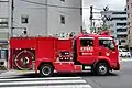 新宿消防署西新宿中隊のポンプ車「西新宿1」（ホースカー搭載）