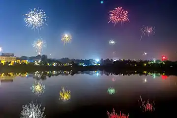 花火の打ち上げ