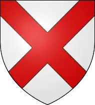 Argent a saltire gules