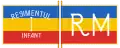 ?モルダヴィア民主共和国軍の旗(1917-1918)中央の白い文字は『Republicii Democratice Moldoveneşti』のイニシャル