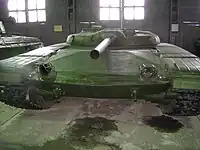 クビンカ戦車博物館に展示されている試作車正面より