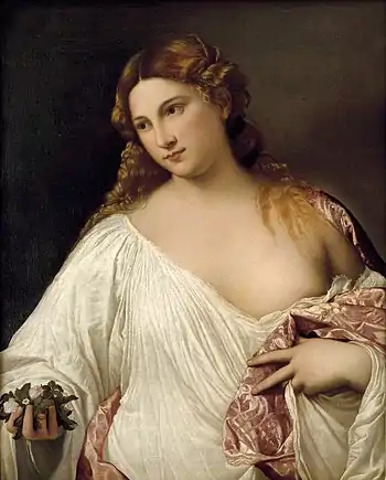 『フローラ』1515年頃ウフィツィ美術館