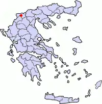 フロリナの位置の位置図