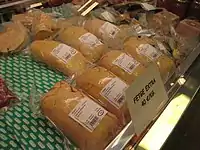 スペインの店頭に並ぶフォアグラ