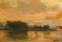 「水辺の夕暮れ」(c.1910)