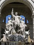 マルセイユのロンシャン宮殿の噴水