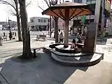 駅前にある足湯（2015年3月）
