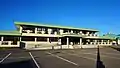 2020年11月から新たな役場庁舎として使用されることになった津軽ダムの旧工事事務所（2018年9月撮影）